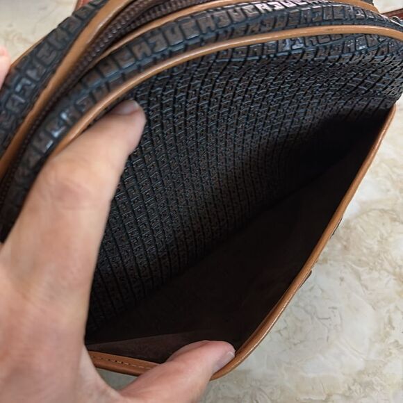 Ted Lapidus Rare Vintage Monogram Leather Shoulder Bag - Picture 14 of 15